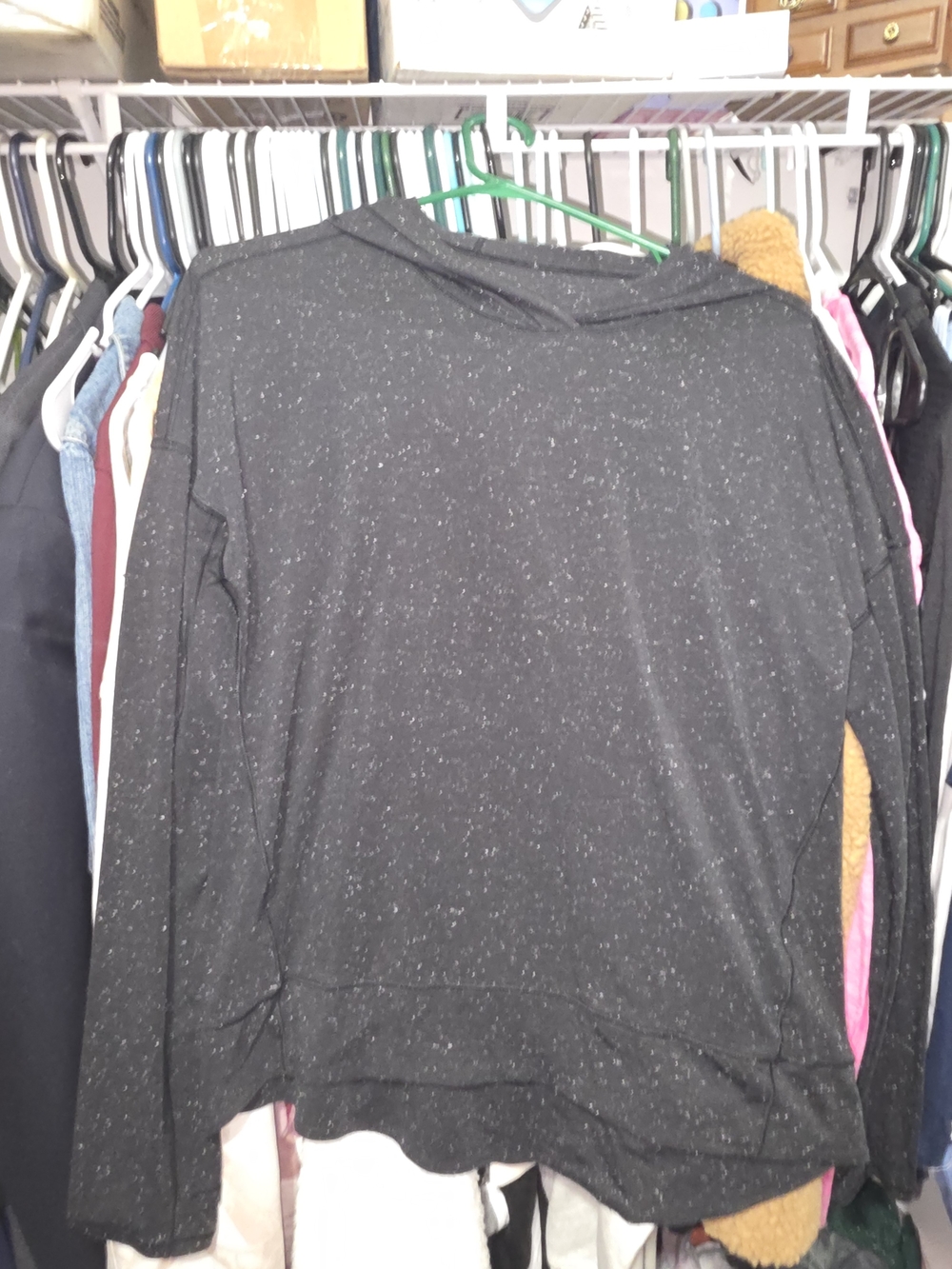 lululemon athletica Black Speckled Hooded Pullover